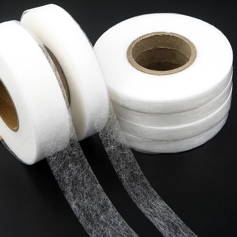 Interfacing Iron On - Tissu Adhésif à Maille Thermofusible Noir