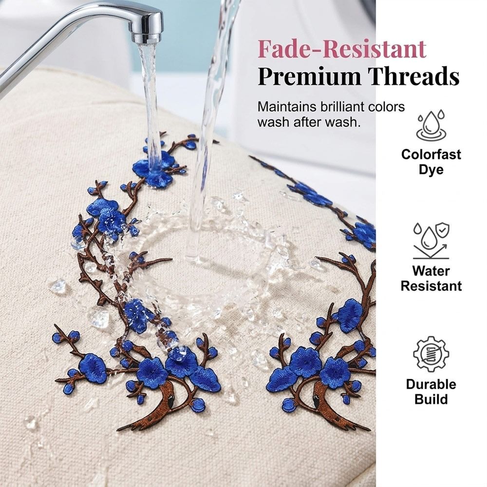 Sewing In Textile - Patchs thermocollants DIY Fleur de cerisier,
