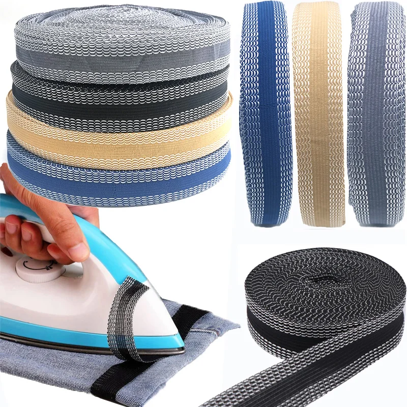 Interfacing Iron On - Pâte auto-adhésive pour pantalons, bord de