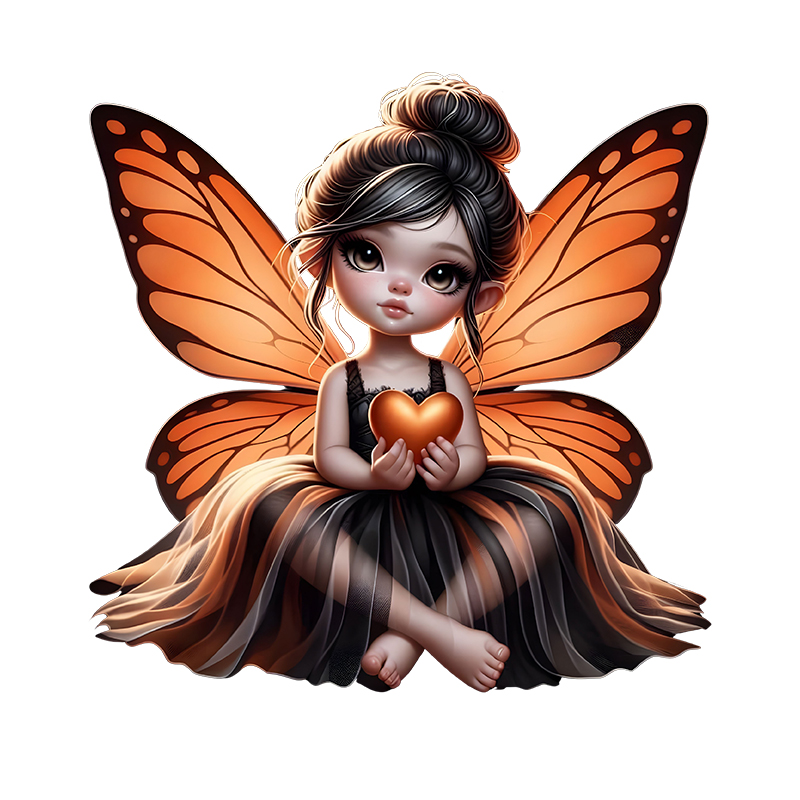 Mignon papillon elfe fille fer - Iron On Patch avis et prix