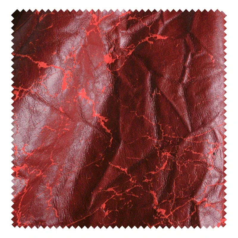 Tissu en cuir floqué rouge fro - Vintage Sewing Textile avis et prix