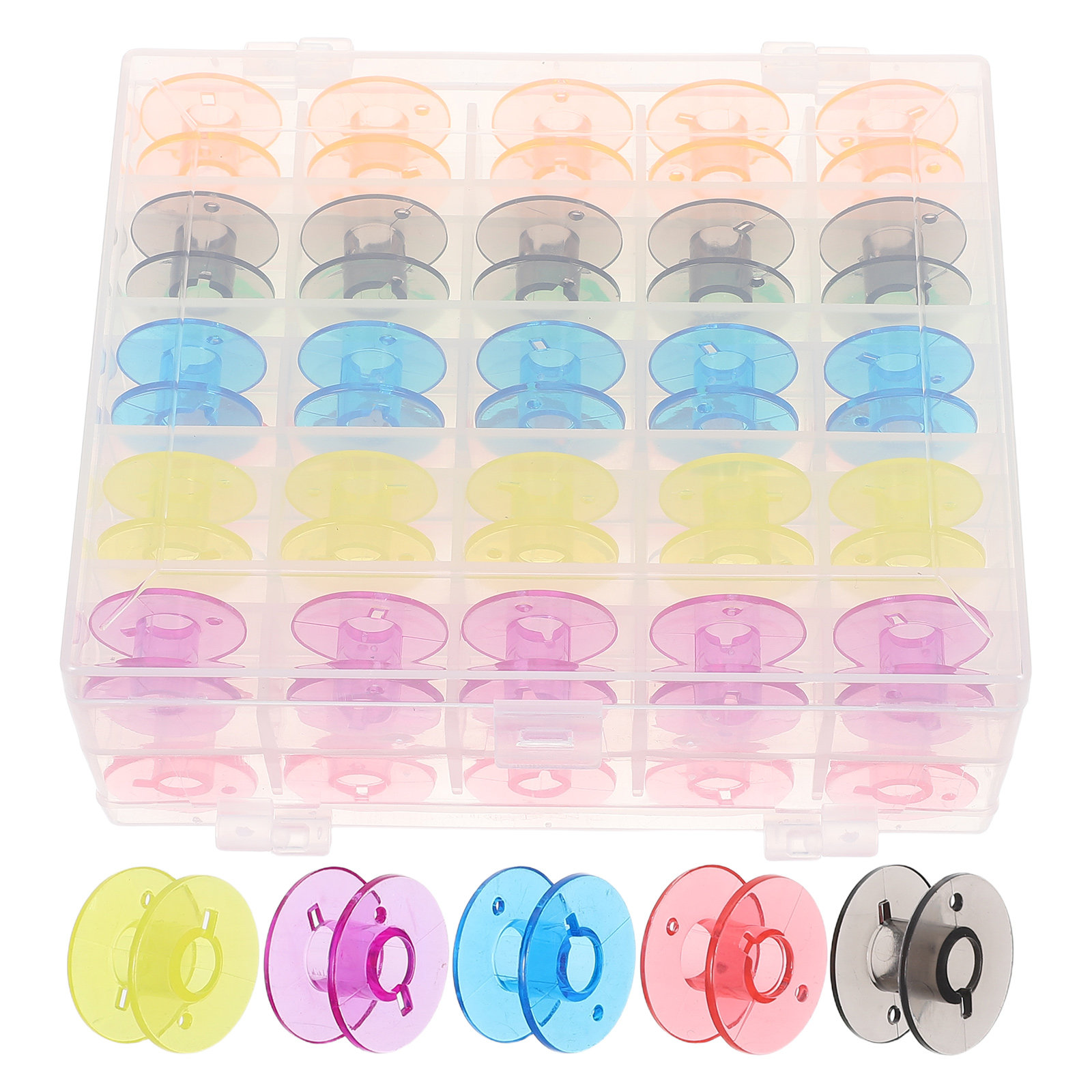 50 bobines de plastique transp - Thread Bobbins Empty avis et prix