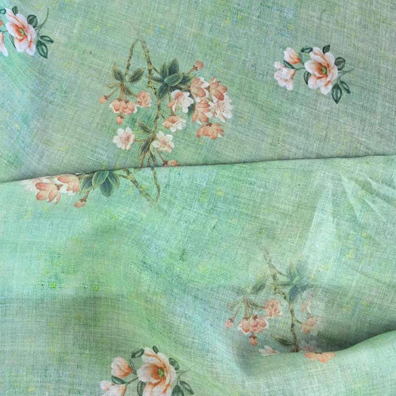 Tissu imprimé pétale vert, 1 m - Sewing Custom avis et prix