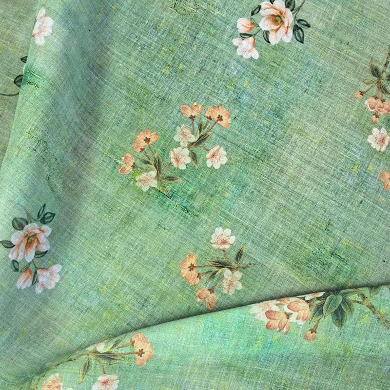 Tissu imprimé pétale vert, 1 m - Sewing Custom avis et prix