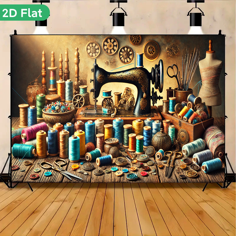 Tapisserie Murale Vintage Rétr - Vintage Sewing Textile avis et prix