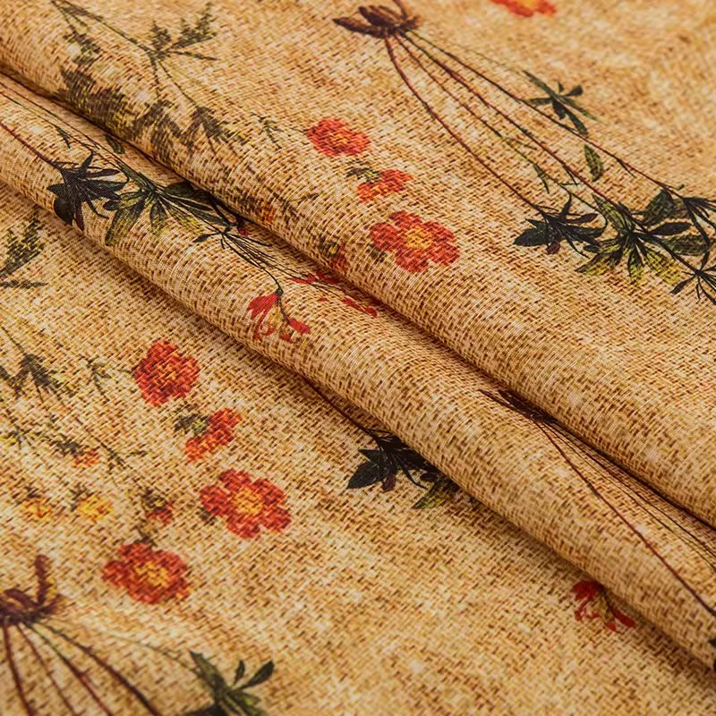 Tissu imprimé de fleurs rouges - Sewing Custom avis et prix