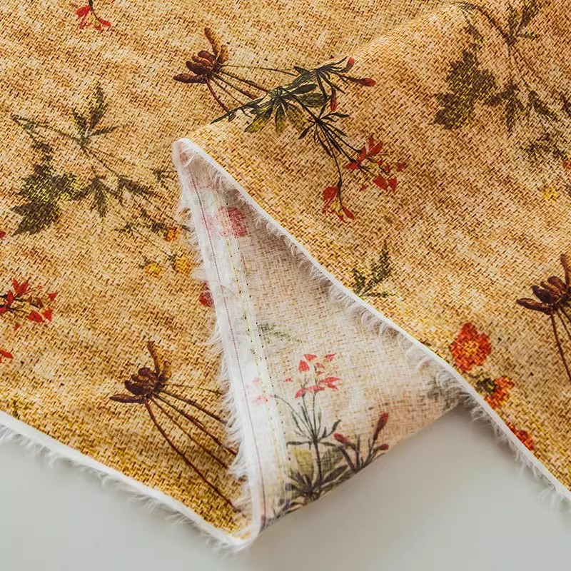 Tissu imprimé de fleurs rouges - Sewing Custom avis et prix