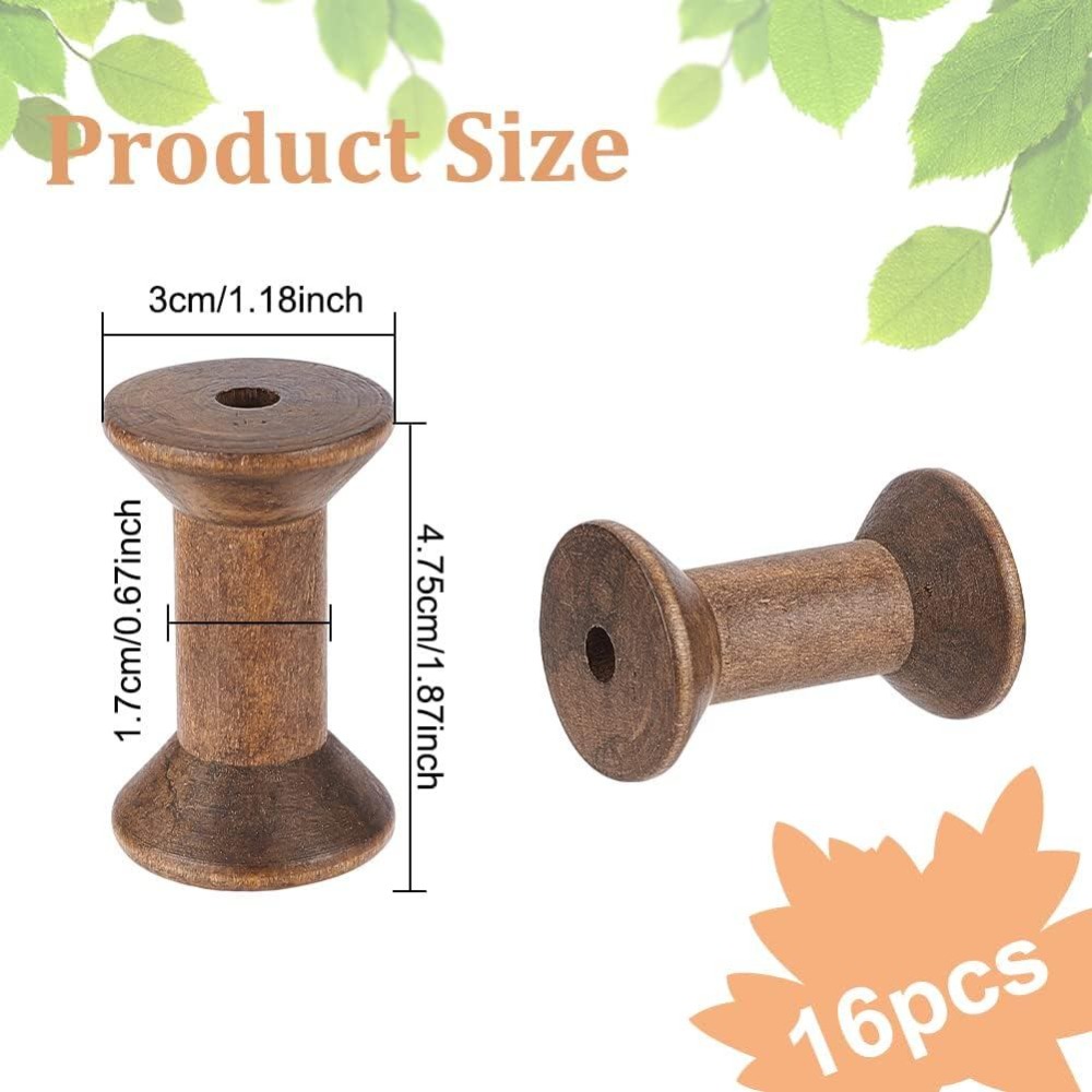 16 bobines à fil vides en bois - Thread Bobbins Empty avis et prix