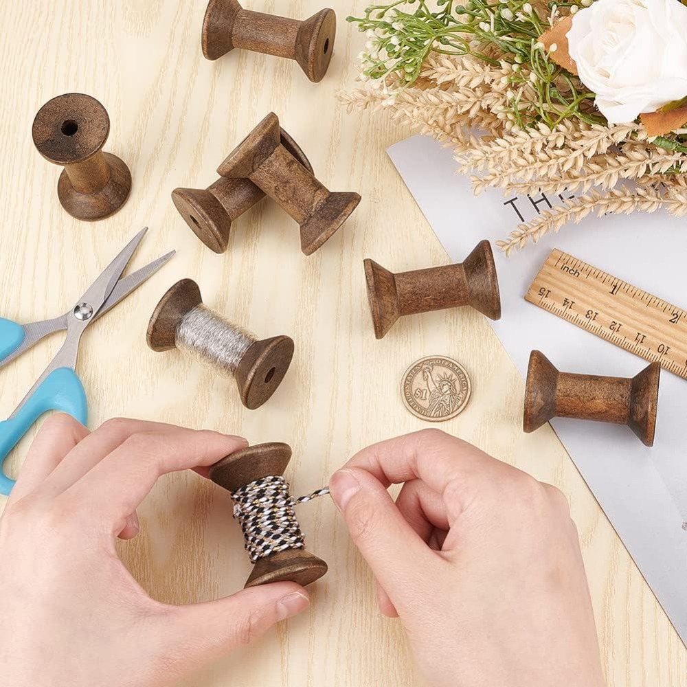 16 bobines à fil vides en bois - Thread Bobbins Empty avis et prix
